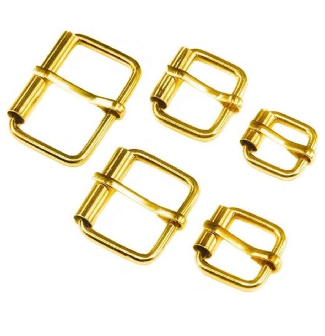 Gold Roller Buckle 1/2" 5/8" 3/4" 1" 1-1/4" available - Individually packaged